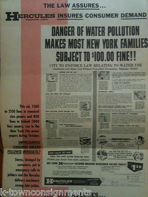 HERCULES LIGHT BULB VACUUM BRAKER VINTAGE SALES AD FLYER - K-townConsignments