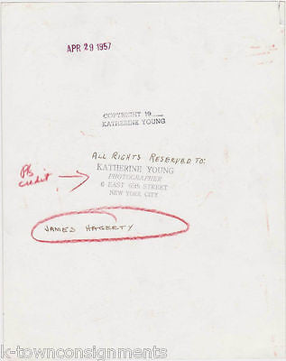 JAMES HAGERTY 1950s PRESS SECRETARY VINTAGE PRESS PHOTO - K-townConsignments