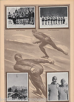 IVAR BALLANGRUD SPEED SKATING CHAMPION OLYMPICS 1936 PHOTO CARDS POSTER PRINT - K-townConsignments