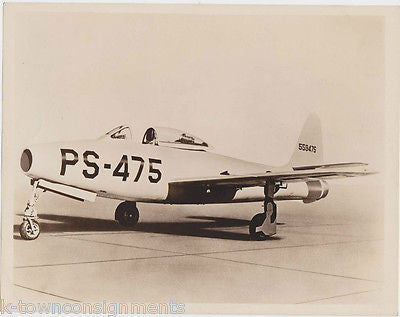 REPUBLIC PS-475US MILITARY JET AIRCRAFT VINTAGE AVIATION 8x10 PROMO PHOTO - K-townConsignments