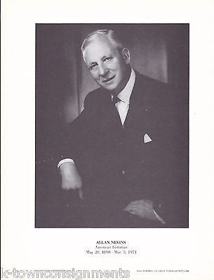Allan Nevins American Historian Vintage Portrait Gallery Poster Photo Print - K-townConsignments