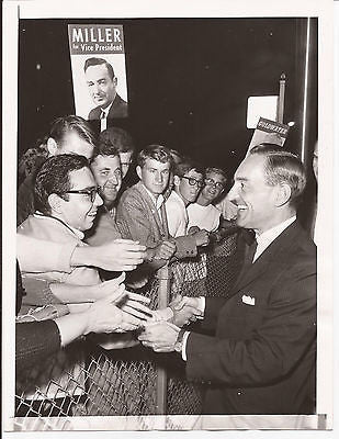 WILLIAM E. MILLER PRESS PHOTO PRESIDENTIAL NOMINEE BRIDGEPORT CONNECTICUT 1964 - K-townConsignments