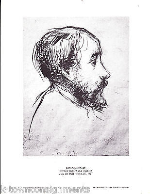 Edgar Degas French Painter & Sculptor Vintage Portrait Gallery Poster Print - K-townConsignments