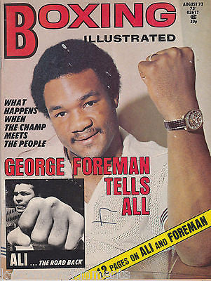 GEORGE FOREMAN MUHAMMAD ALI VINTAGE BOXING ILLUSTRATED MAGAZINE 1973 - K-townConsignments