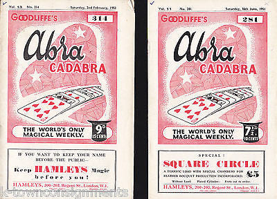ABRACADABRA VINTAGE MAGICIAN MAGIC CARD TRICKS ABRA CADABRA MAGAZINES 1950s - K-townConsignments