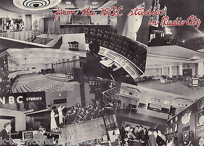 NBC RADIO CITY MUSIC ANTIQUE 1930s STUDIO TOUR GRAPHIC BROCHURE & TICKET STUB - K-townConsignments