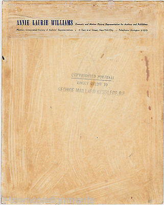 ANNIE LAURIE WILLIAMS FILM & MOVIE ACTRESS VINTAGE KESSLERE STUDIO PROMO PHOTO - K-townConsignments