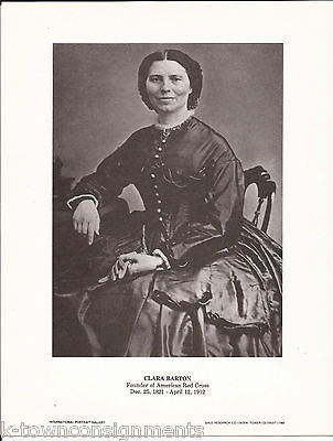 Clara Barton Red Cross Founder Vintage Portrait Gallery Poster Photo Print - K-townConsignments