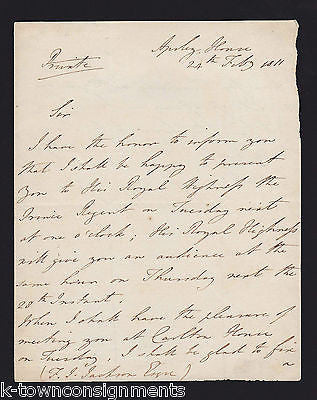 RICHARD WELLESLEY LORD OF IRELAND 1811 AUTOGRAPH SIGNED US DIPLOMATIC LETTER - K-townConsignments