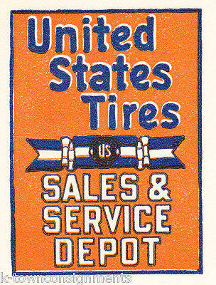 UNITED STATES TIRES VINTAGE AUTOMOBILE GRAPHIC AD STATIONERY FRACKVILLE PA - K-townConsignments