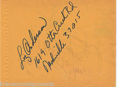 TOMMY OVERSTREET & LIZ ANDERSEN MUSIC SINGERS VINTAGE AUTOGRAPH SIGNATURES - K-townConsignments