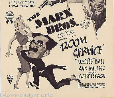 THE MARX BROS W/ LUCILLE BALL VINTAGE MOVIE PROMO AD POSTER CLIPPING 1938 - K-townConsignments
