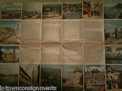TYSKLAND GERMANY VINTAGE SOUVENIR GRAPHIC ADVERTISING MAP - K-townConsignments