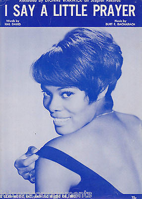 DIONE WARWICK I SAY A LITTLE PRAYER VINTAGE SCEPTER R&B SHEET MUSIC & LYRICS - K-townConsignments