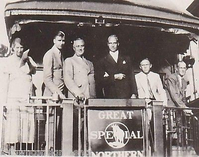 FRANKLIN ROOSEVELT ELEANOR ROOSEVELT GREAT NORTHERN TRAIN ANTIQUE SNAPSHOT PHOTO - K-townConsignments