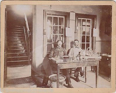 EARLY MEDICAL PHARMACISTS CHEMISTS OFFICE EQUIPMENT ANTIQUE PHOTOGRAPH - K-townConsignments