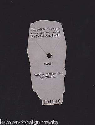 NBC RADIO CITY MUSIC ANTIQUE 1930s STUDIO TOUR GRAPHIC BROCHURE & TICKET STUB - K-townConsignments