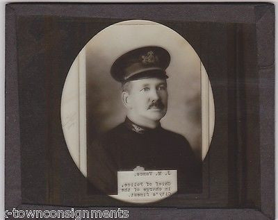 J. M. VANCE DELAWARE CHESTER PENNSYLVANIA CHIEF OF POLICE ANTIQUE GLASS PHOTOS - K-townConsignments
