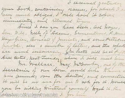 WILLIAM McCLELLAND PENNSYLVANIA CONGRESS AUTOGRAPH SIGNED STATIONERY LETTER 1876 - K-townConsignments