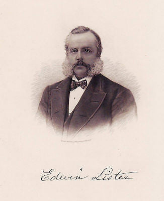EDWIN LISTER ANTIQUE ATLANTIC Co ENGRAVING PRINT - K-townConsignments