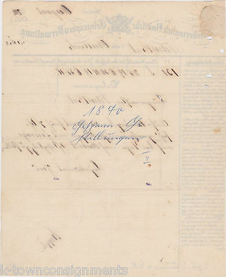 OLD GERMAN TELEGRAM DOCUMENT 1870 GERMANY COMMUNICATIONS CORRESPONDENCE LETTER - K-townConsignments