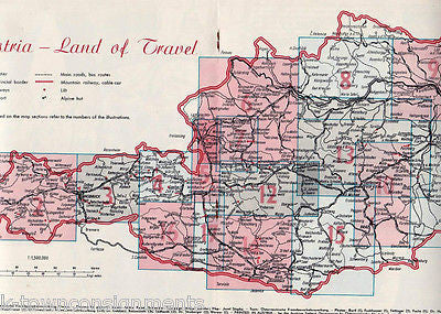 AUSTRIA VINTAGE GRAPHIC ART EUROPEAN SOUVENIR ADVERTISING BOOKLET - K-townConsignments