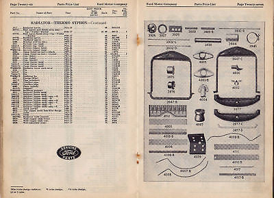 FORD MODEL T VINTAGE AUTOMOTIVE PARTS PRICE LIST 1934 - K-townConsignments