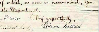 GIDEON WELLES CIVIL WAR SECRETARY OF NAVY ANTIQUE AUTOGRAPH SIGNED LETTER 1864 - K-townConsignments