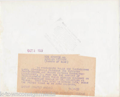 PRINCESS IRA FUERSTENBERG AUSTRIA WEDDING PRESS PHOTO - K-townConsignments