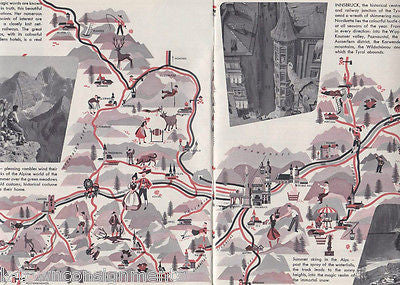 AUSTRIA VINTAGE GRAPHIC ART EUROPEAN SOUVENIR ADVERTISING BOOKLET - K-townConsignments