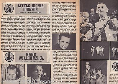 JOHNNY CASH HANK WILLIAMS Jr VINTAGE COUNTRY SONG ROUNDUP MUSIC MAGAZINE 1968 - K-townConsignments