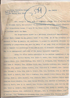 MRS GEORGE DYER PRESS PHOTO CHAIRMAN TEA GARDEN COMMITTEE NEW YORK VINTAGE - K-townConsignments