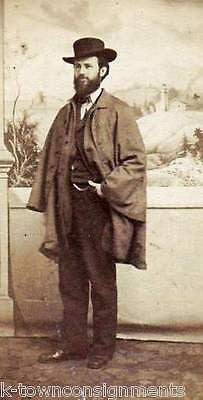 US CONSUL MADARA PORTUGAL IN TOP HAT ANTIQUE CDV PHOTOGRAPH - K-townConsignments