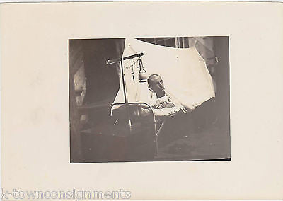 WOUNDED SOLDIER OLD MILITARY MEDICAL OPERATION TABLE VINTAGE PHOTO - K-townConsignments