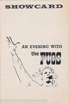 AN EVENING WITH THE FUGS VINTAGE 1960s THEATRE MUSIC SHOWCARD PROGRAM - K-townConsignments