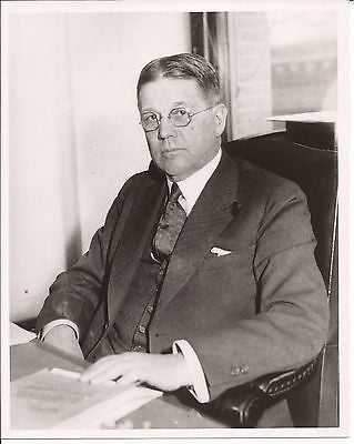 WALTER FOLGER BROWN PRESS PHOTO POSTMASTER GENERAL HUBERT HOOVER VINTAGE 1930S - K-townConsignments