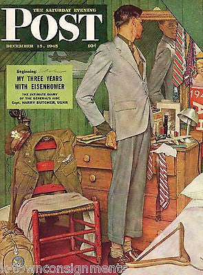 SOLDIERS RETURN HOME NORMAN ROCKWELL VINTAGE POST MAGAZINE COVER GRAPHIC PRINT - K-townConsignments