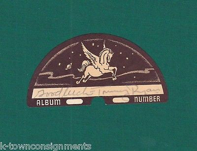 TOMMY RYAN BIG BAND MUSICIAN VINTAGE AUTOGRAPH SIGNED ALBUM LABEL - K-townConsignments