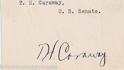 T. H. CARAWAY UNITED STATES SENATOR VINTAGE AUTOGRAPH SIGNATURE CLIPPING - K-townConsignments