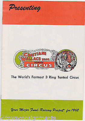CHRISTIANI WALLACE BROS 3 RING CIRCUS TAMPA , FL VINTAGE GRAPHIC AD PROGRAM BOOK - K-townConsignments