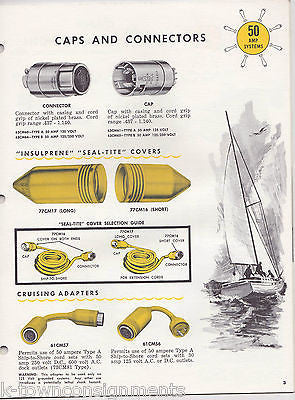 HUBBELL MARINE WIRING DEVICES DOCKSIDE LIGHTING VINTAGE GRAPHIC SALES AD CATALOG - K-townConsignments