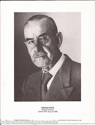 Thomas Mann German Noble Prize Vintage Portrait Gallery Poster Photo Print - K-townConsignments
