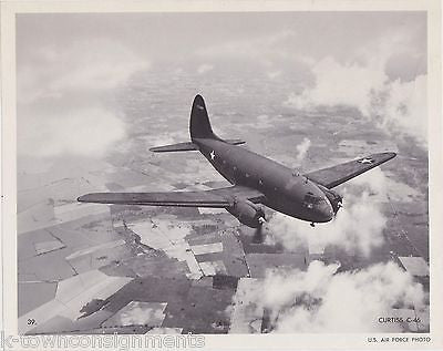 Curtiss C-46 WWII Airplane Vintage US MIlitary Aviation Specs Advertising Photo - K-townConsignments