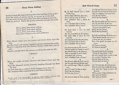 ARMY SONG BOOK WWII ARMY MILITARY SOLDIERS FIELD SONG BOOK 1941 - K-townConsignments