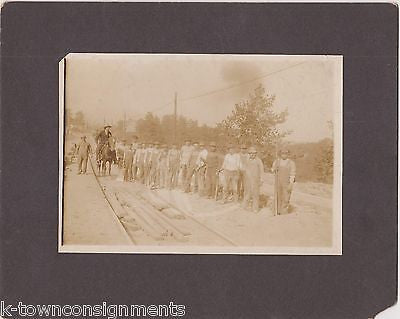 BUNKER HILL RAILROAD AMERICAN & IMMIGRANT RAIL WORKERS & FORMAN ANTIQUE PHOTO - K-townConsignments