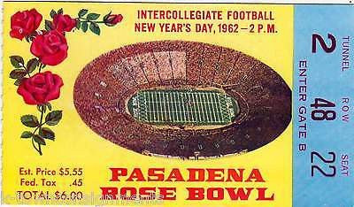 MINNESTOA VS. ULCA VINTAGE NCAA COLLEGE ROSE BOWL FOOTBALL GAME PROGRAM & TICKET - K-townConsignments