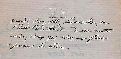 MARTIN HENRI FAMOUS FRENCH HISTORIAN VINTAGE AUTOGRAPH SIGNED STATIONERY NOTE - K-townConsignments