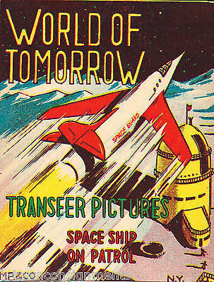 WORLD OF TOMORROW SPACESHIP VINTAGE MP & Co KIDS TRANSFER STICKERS STORE DISPLAY - K-townConsignments