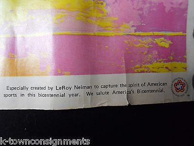LEROY NEIMAN AMERICAN SPRINTERS RACE VINTAGE BURGER KING GRAPHIC ART POSTER 1976 - K-townConsignments