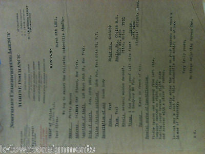 POLICE DEPARTMENTS AUTOMOBILE THEFT VINTAGE 1920s STOLEN CAR LETTERS & MEMOS - K-townConsignments